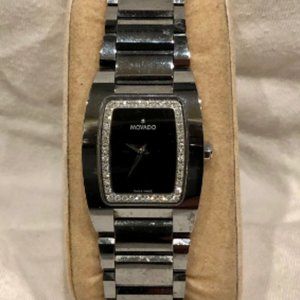 MOVADO Women's Watch - Fiero Tungsten Carbide with Diamond Dial